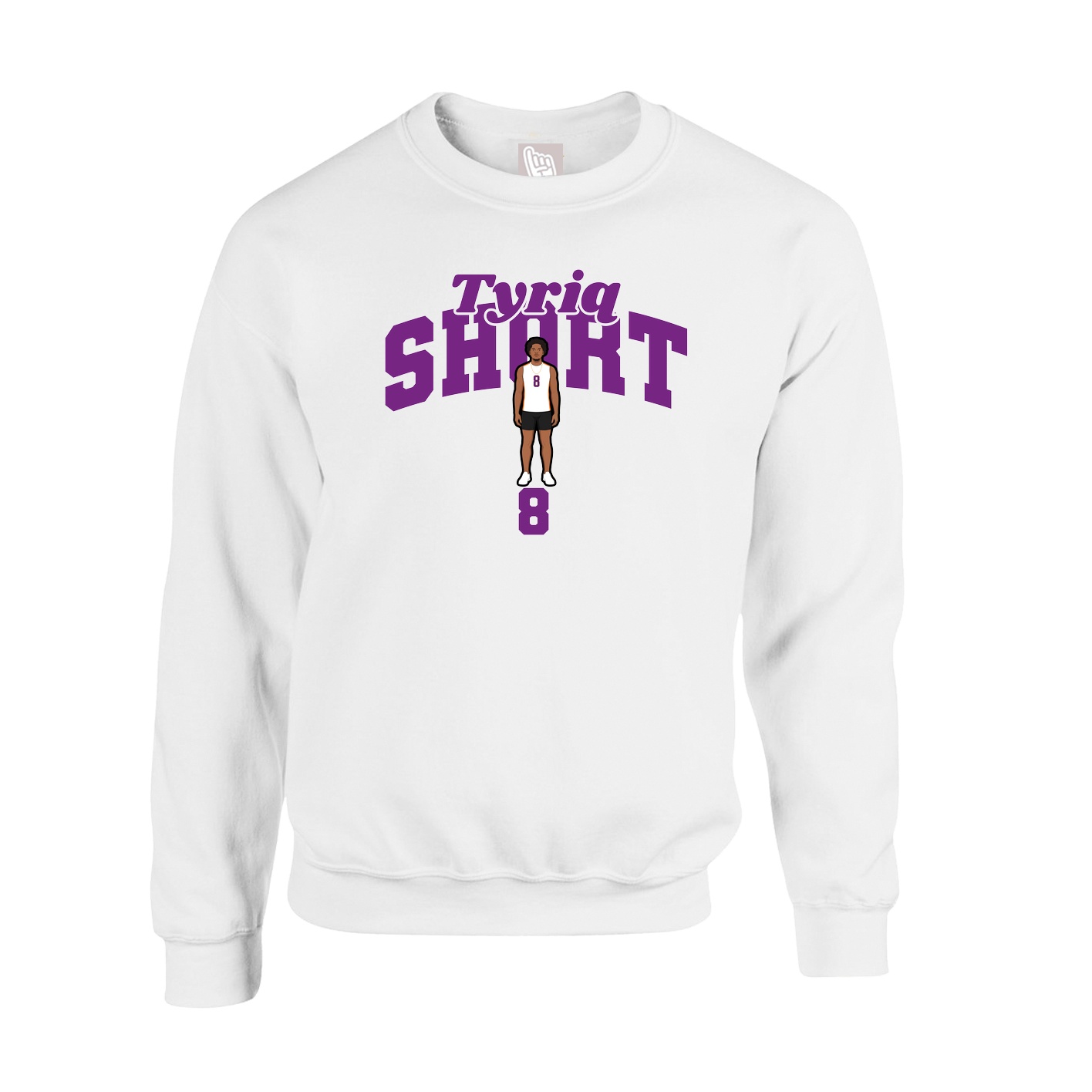 Fleece Crew — Signature Arch in White