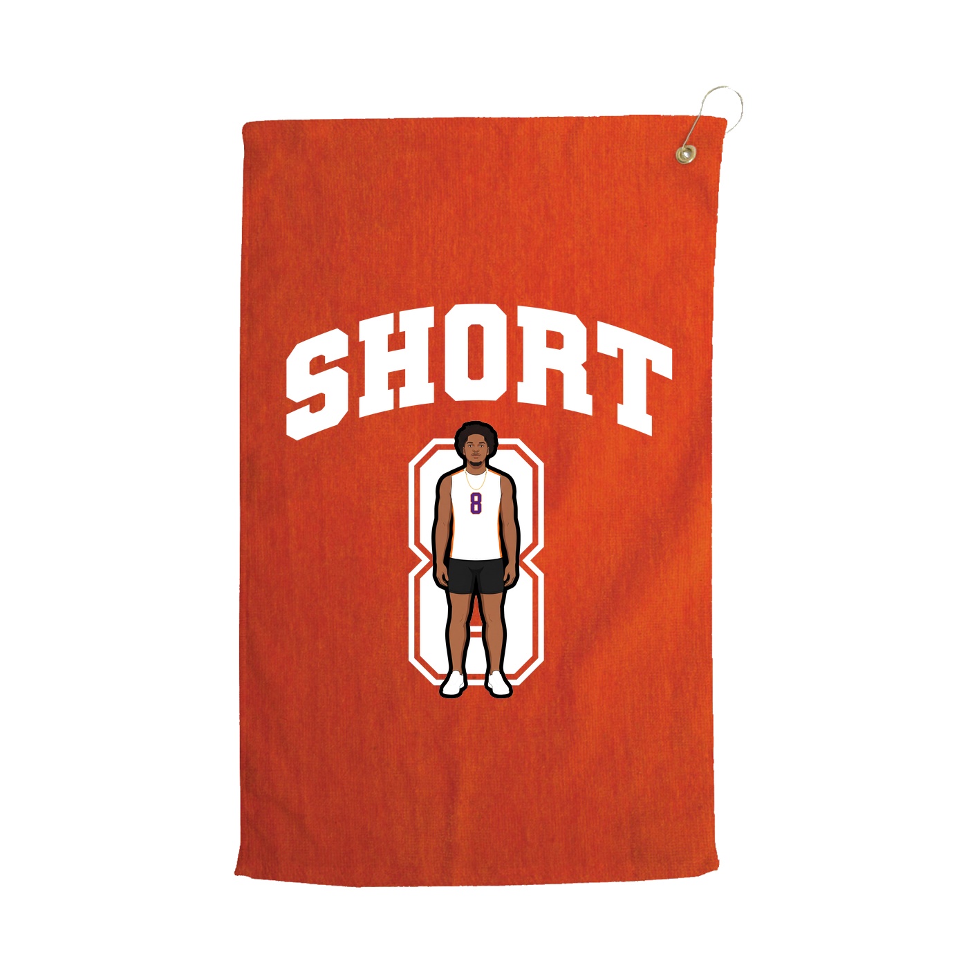 Golf Towel — Number in Orange