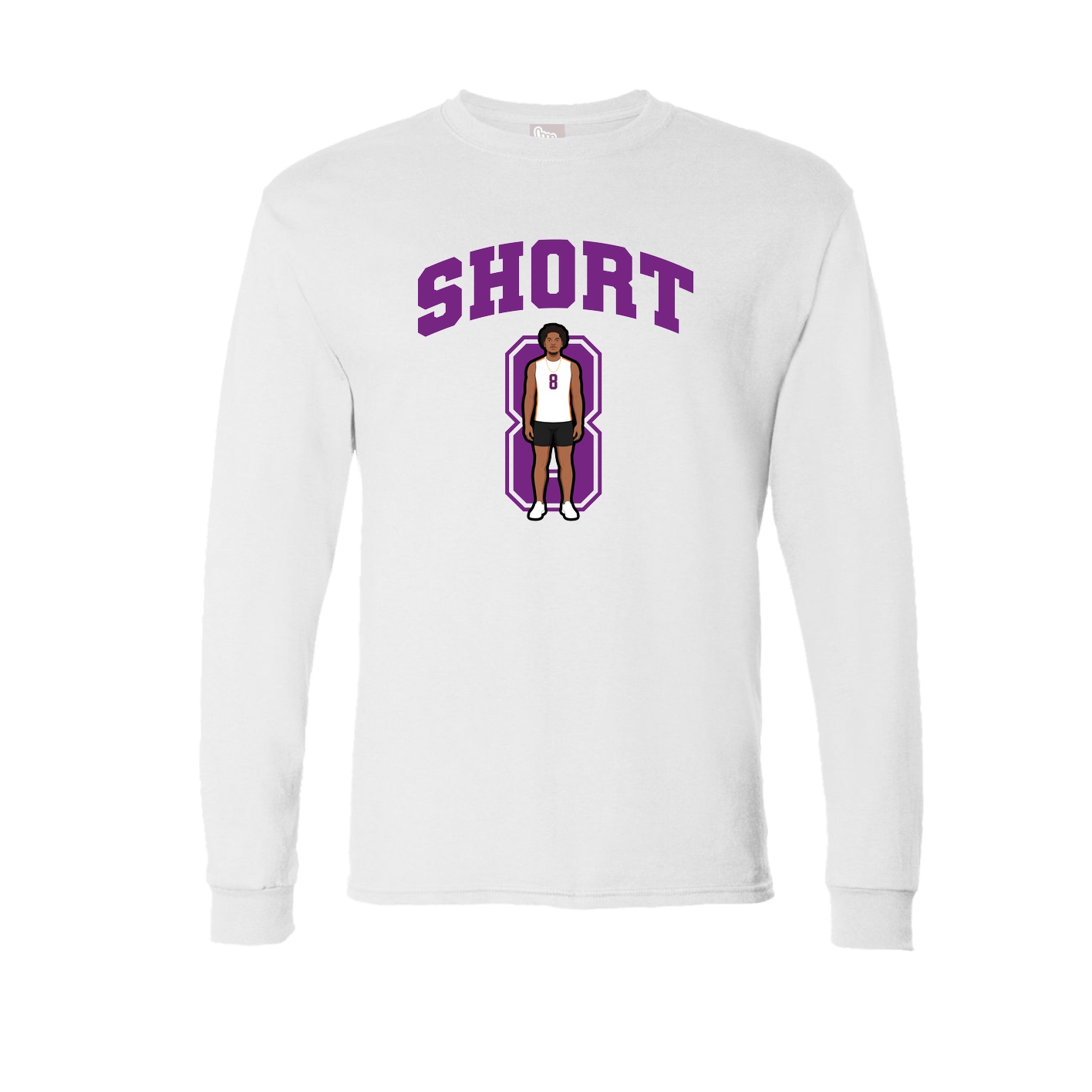 Long Sleeve Tee — Number in White