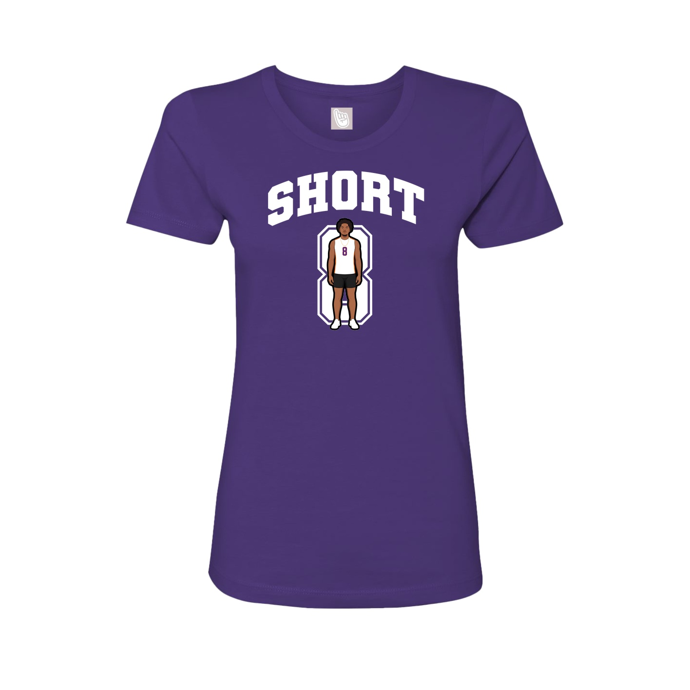 Fitted Women's Tee — Number in Purple