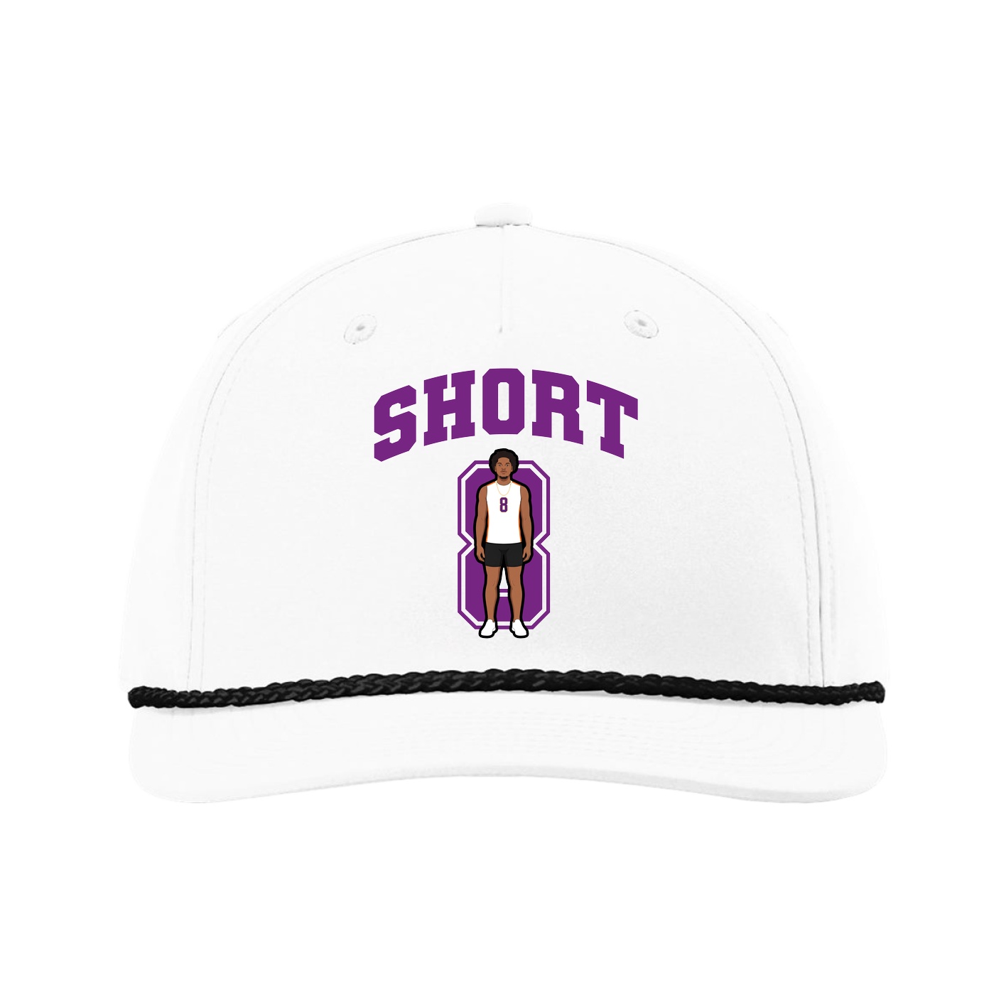 Five-Panel Classic Rope Cap — Number in White