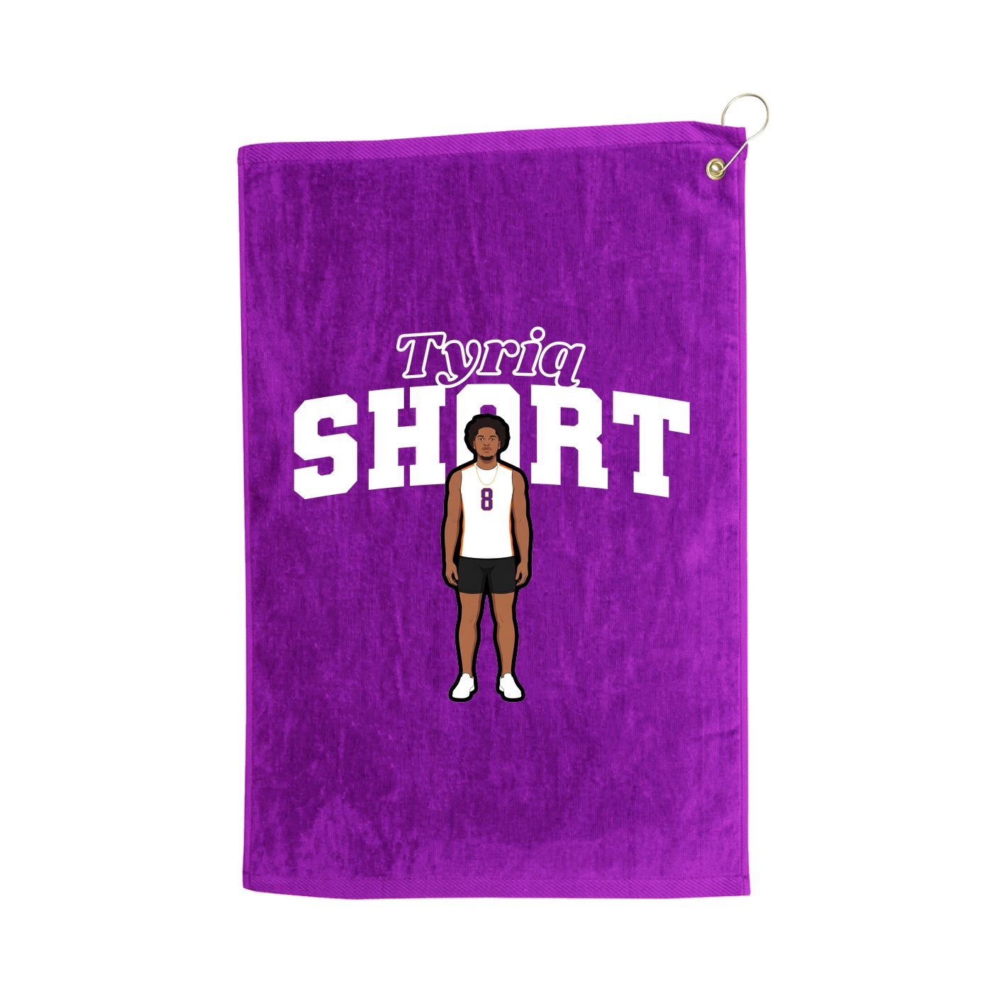 Golf Towel — Name Arch in Purple
