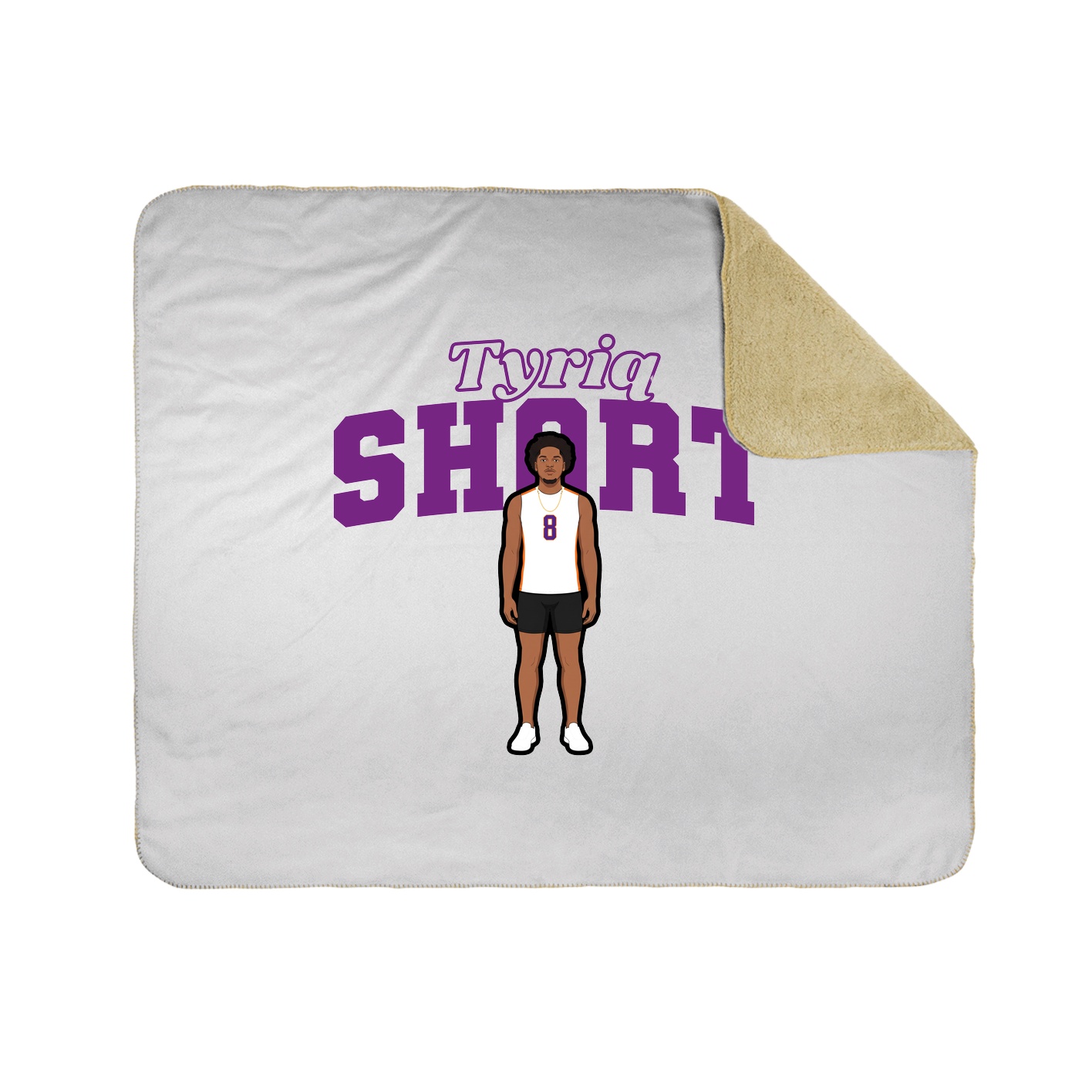 Throw Blanket — Name Arch in White
