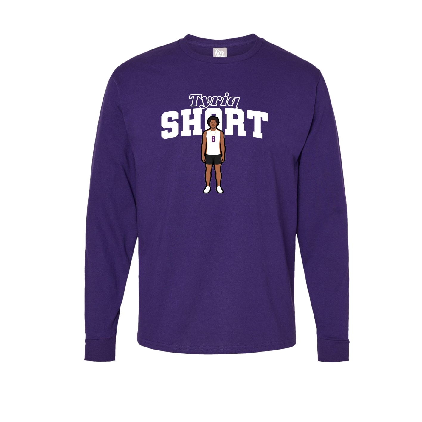 Long Sleeve Tee — Name Arch in Purple