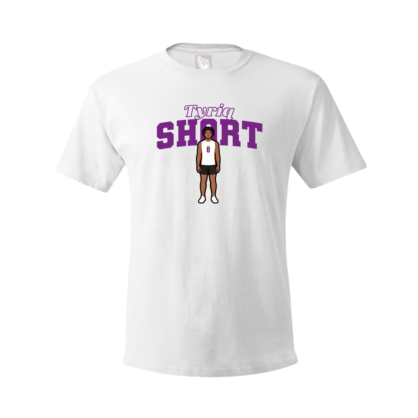 Youth Tee — Name Arch in White