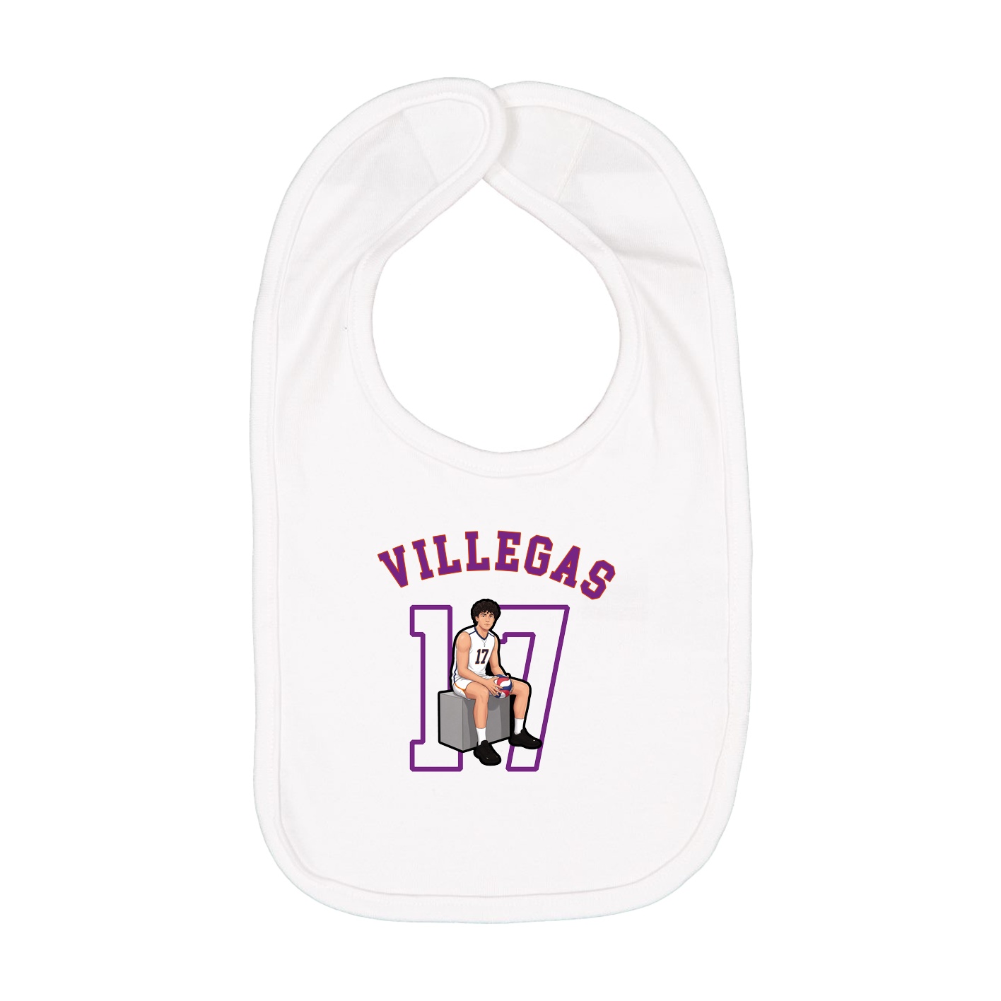 Infant Bib — Shirsey Arch in White