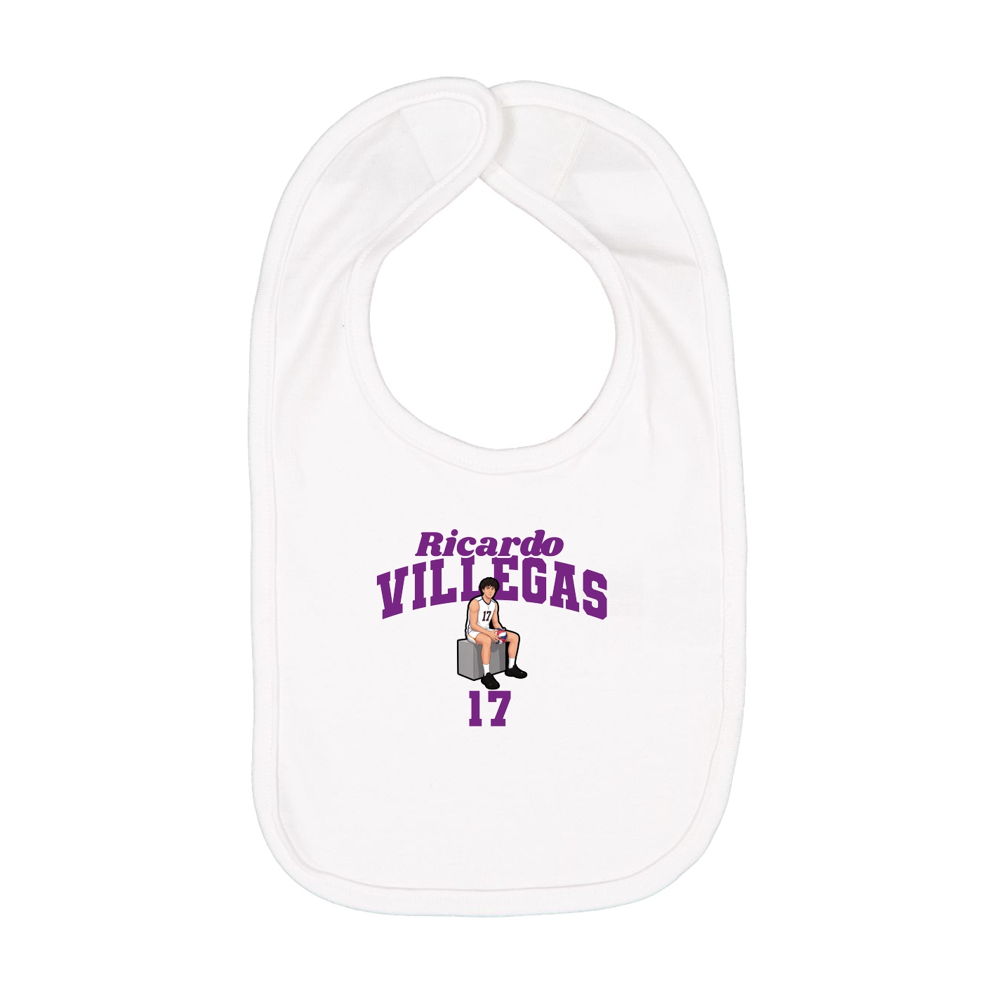 Infant Bib — Signature Arch in White