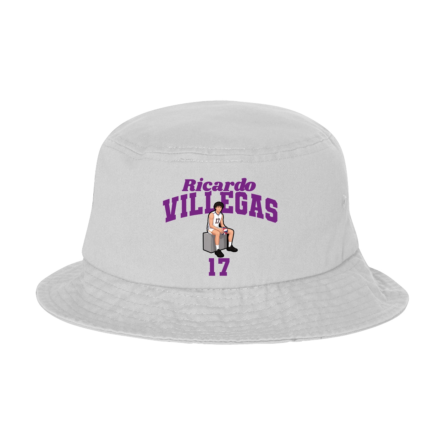 Bucket Cap — Signature Arch in White