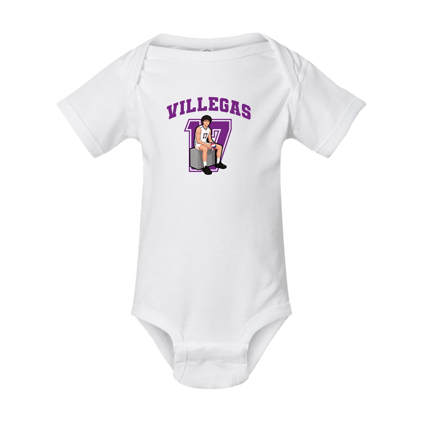 Baby Onesie — Number in White