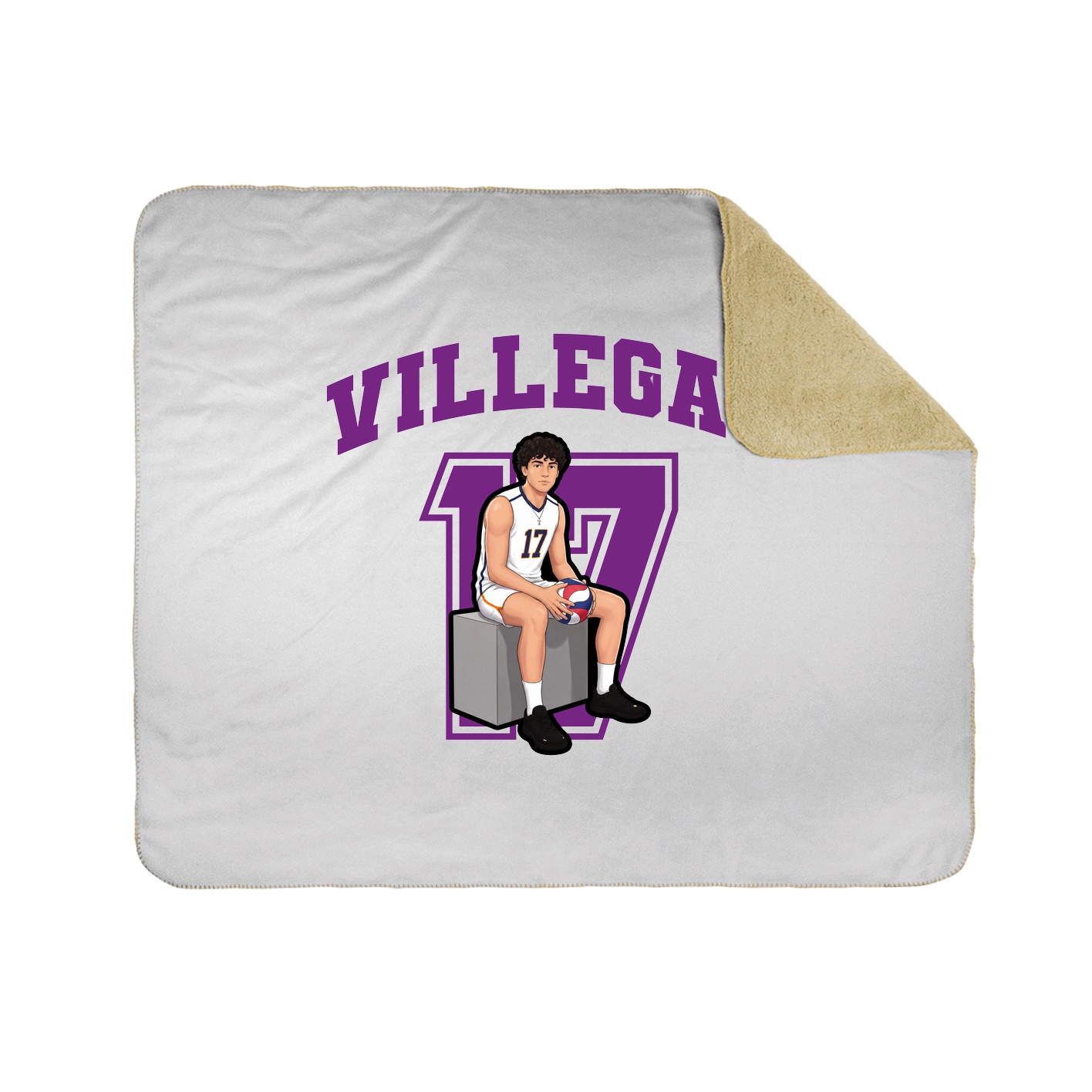 Throw Blanket — Number in White