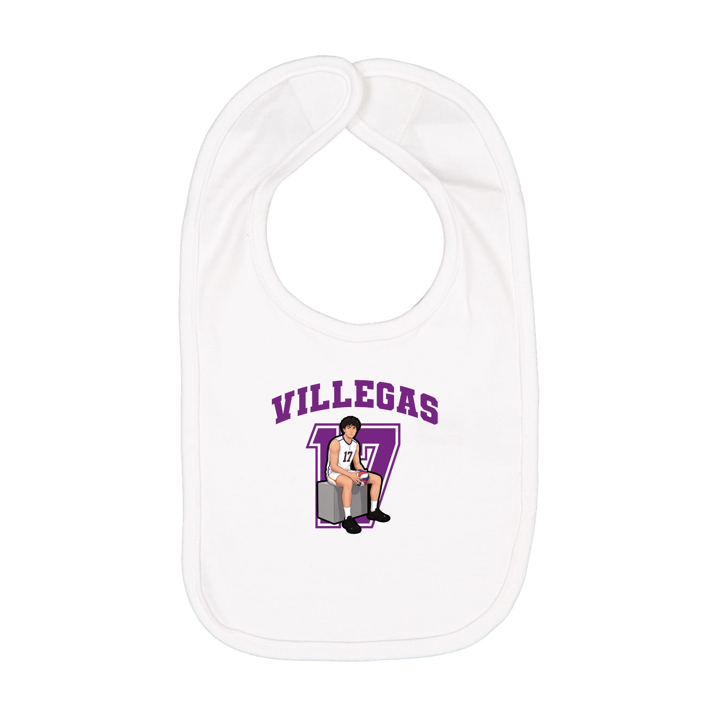 Infant Bib — Number in White
