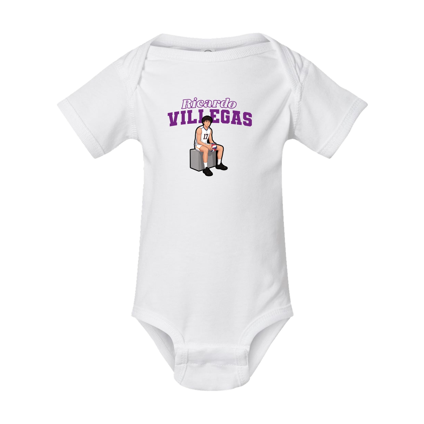 Baby Onesie — Name Arch in White