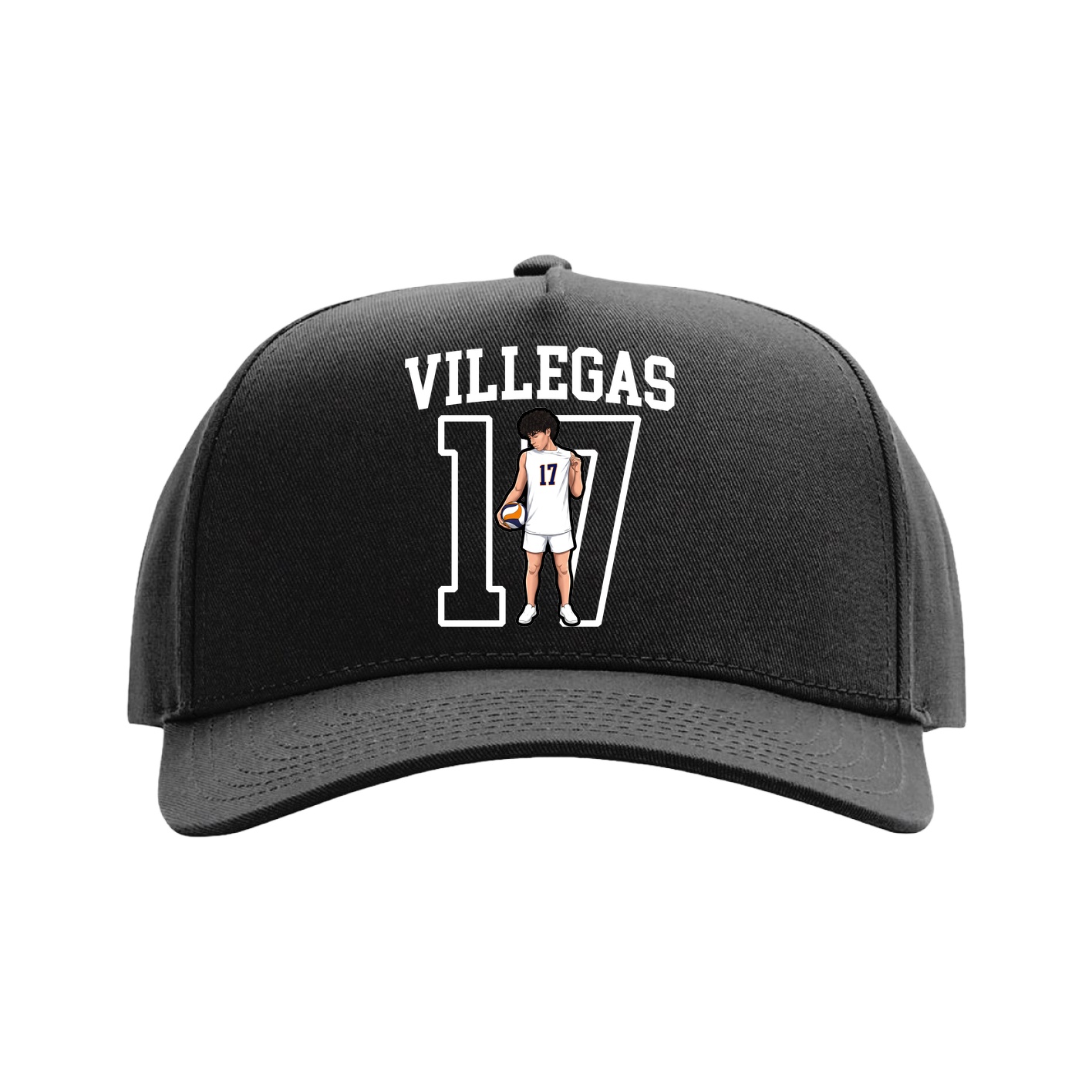 Full Fabric Five-Panel Champ Cap — Shirsey in Black