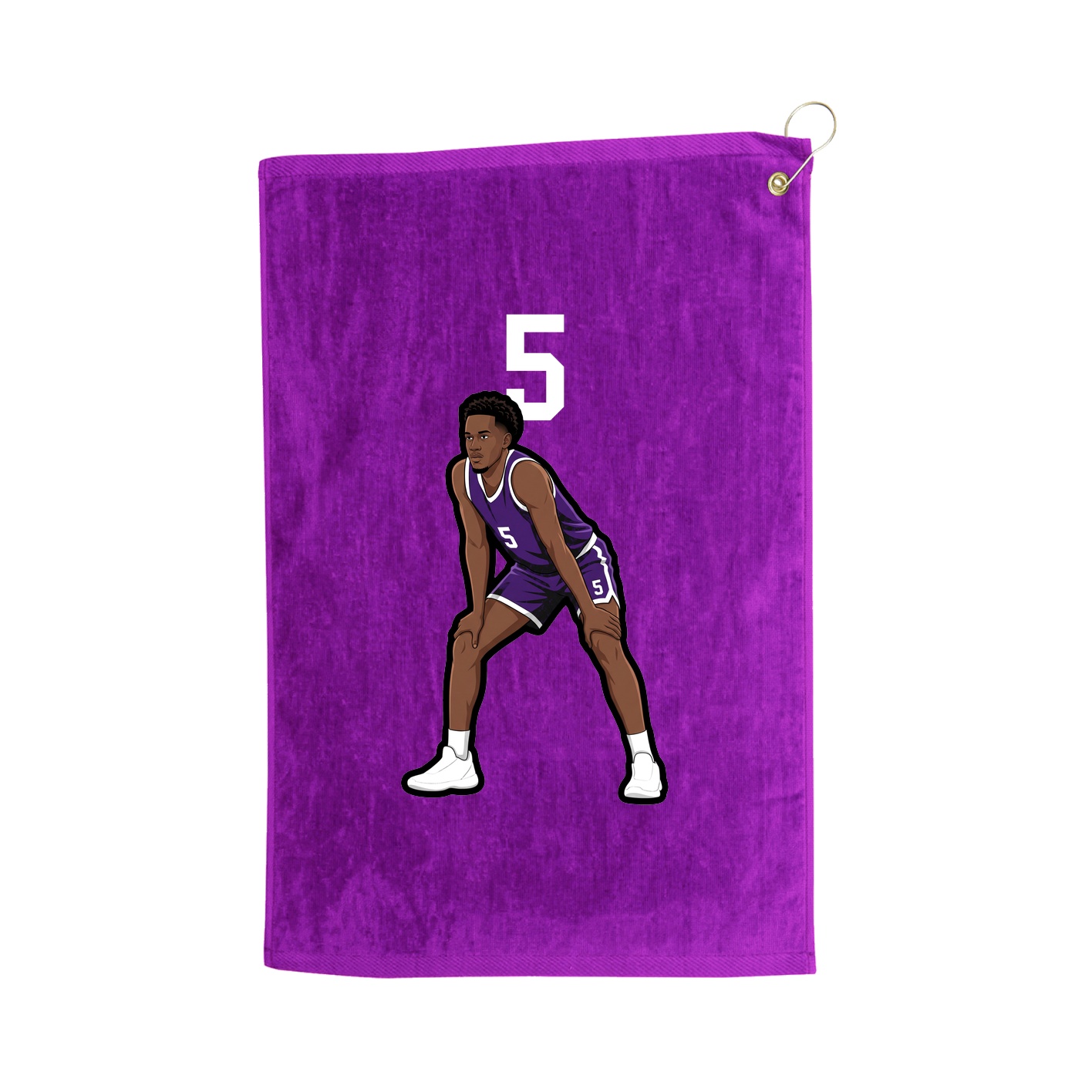 Golf Towel — Number Top in Purple