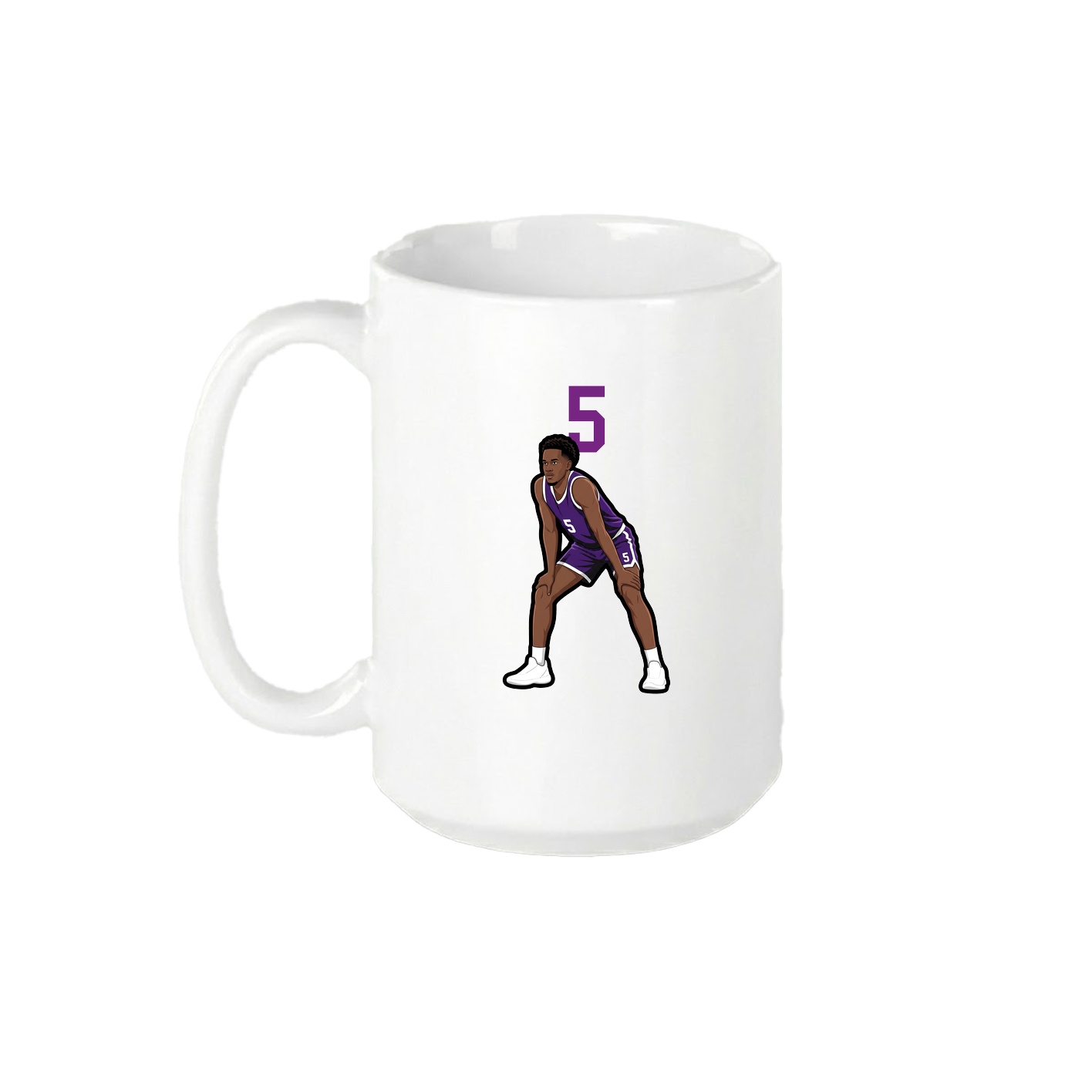 15oz Coffee Mug — Number Top in White
