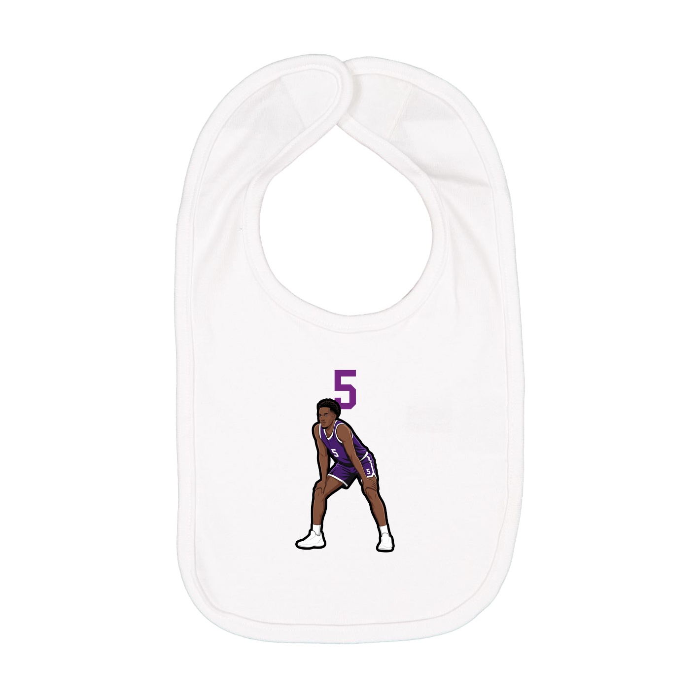 Infant Bib — Number Top in White