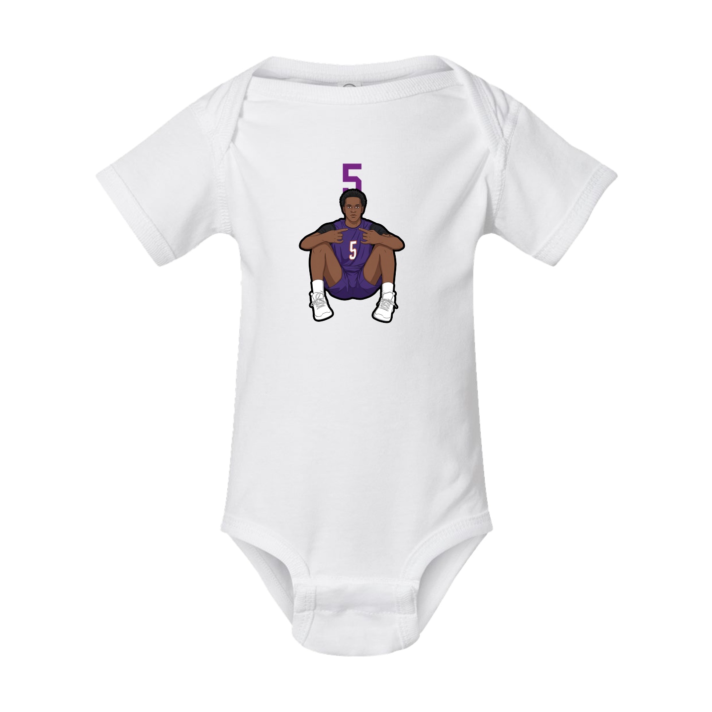 Baby Onesie — Number Top in White