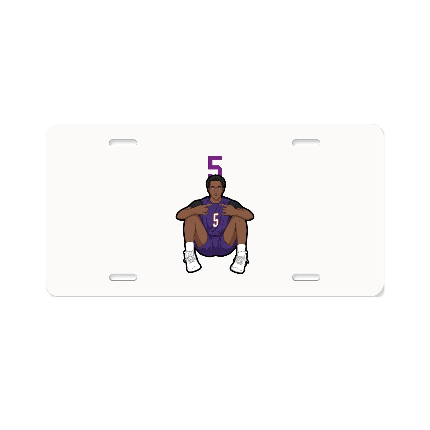 License Plate — Number Top in Classic