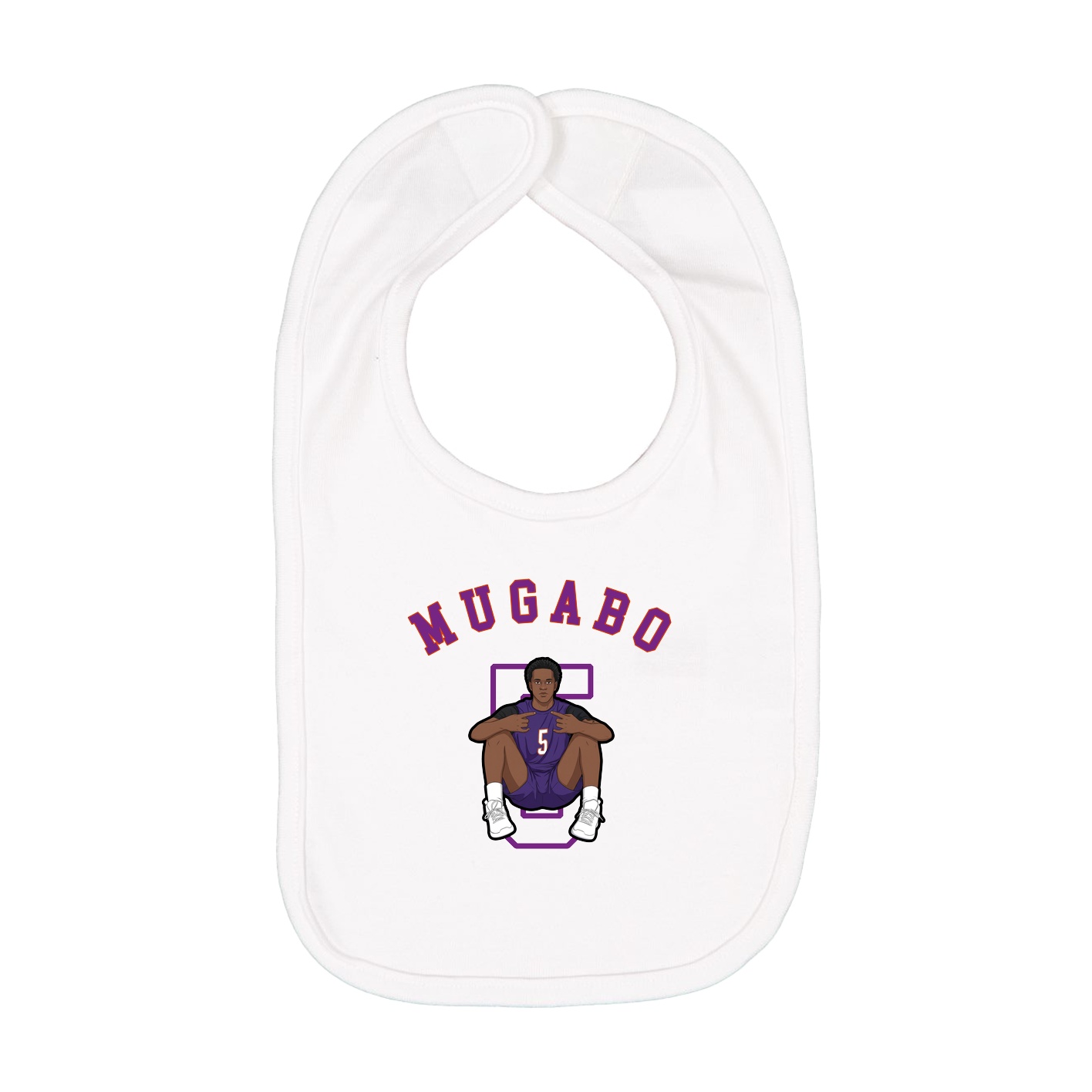 Infant Bib — Shirsey Arch in White