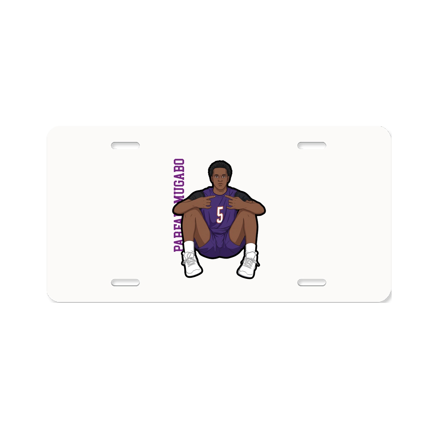 License Plate — Name Vertical in Classic
