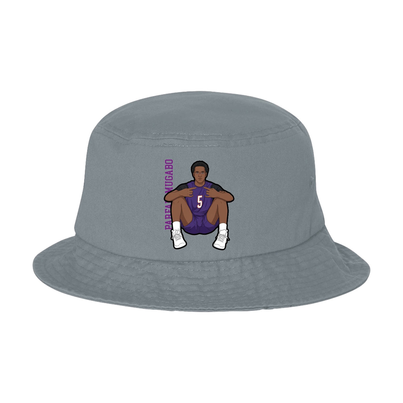 Bucket Cap — Name Vertical in Grey
