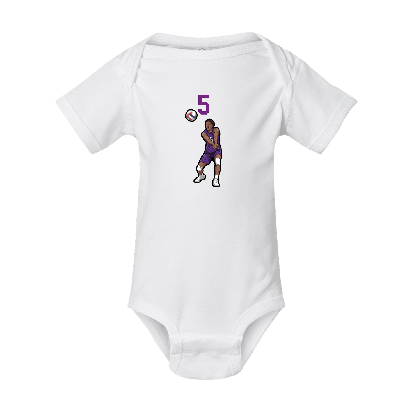 Baby Onesie — Number Top in White