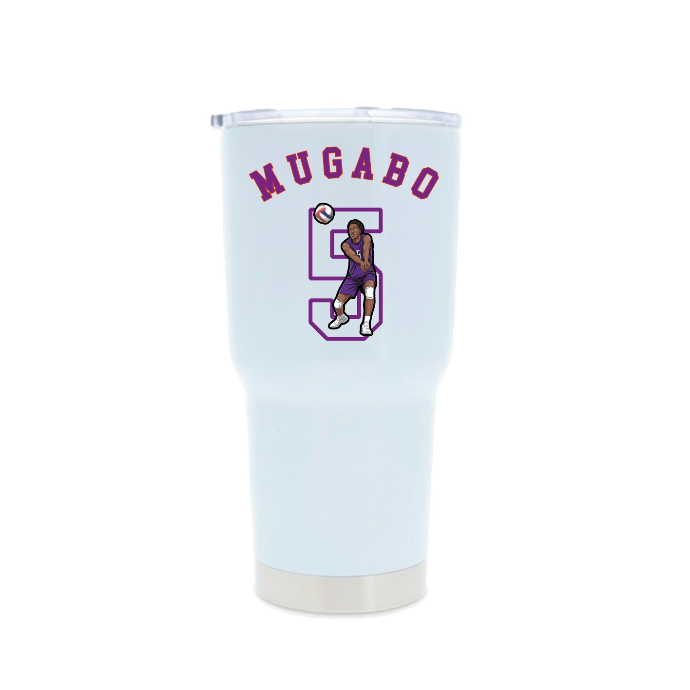 30oz Stainless Steel Tumbler — Shirsey Arch in White