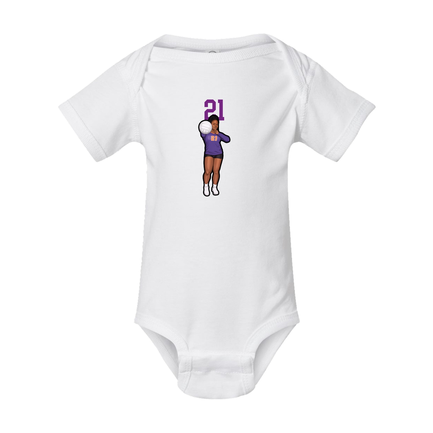 Baby Onesie — Number Top in White