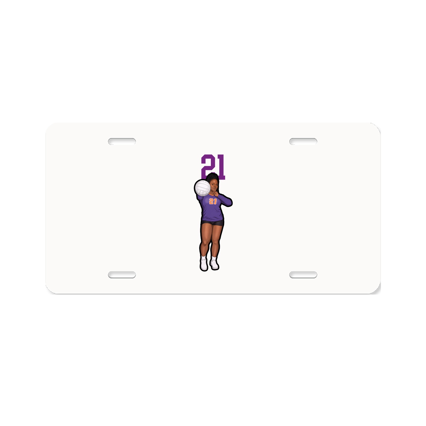 License Plate — Number Top in Classic