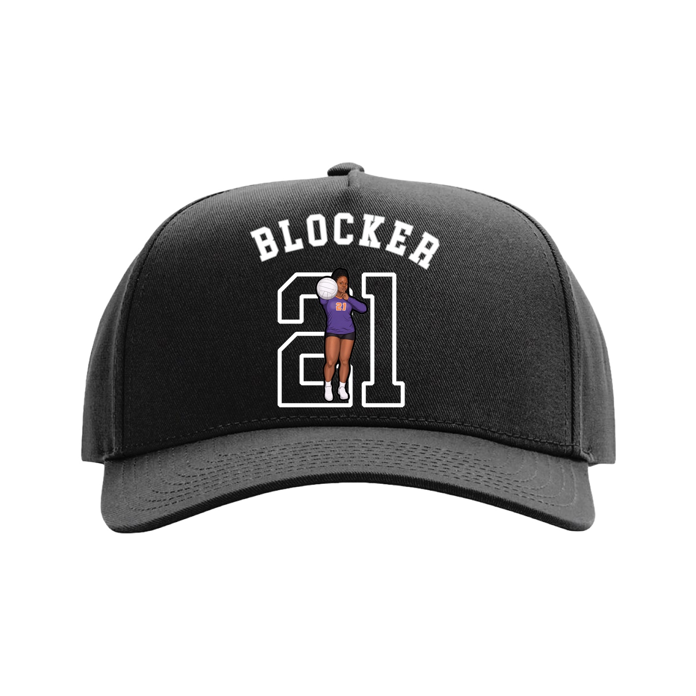 Full Fabric Five-Panel Champ Cap — Shirsey Arch in Black