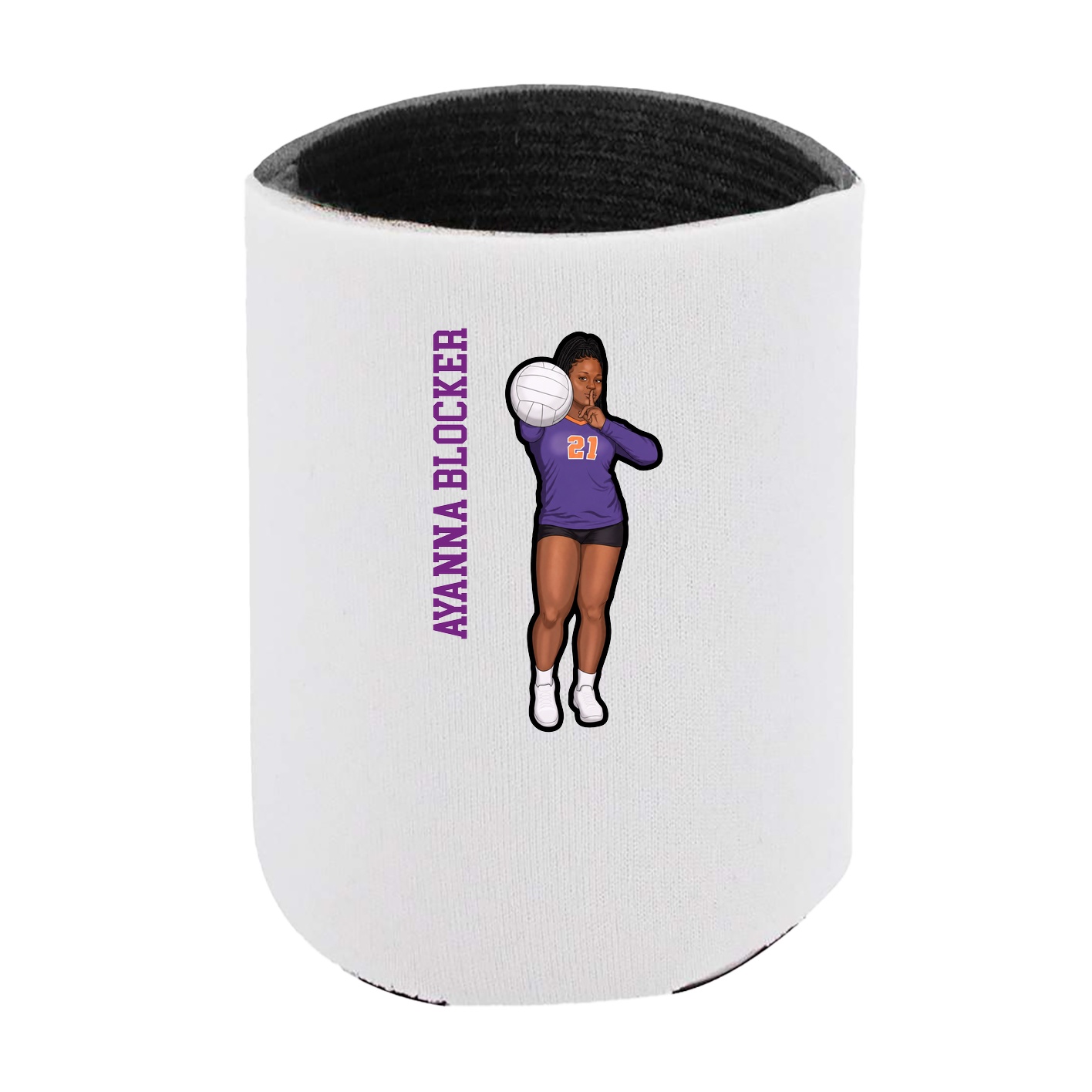 Can Holder — Name Vertical in White