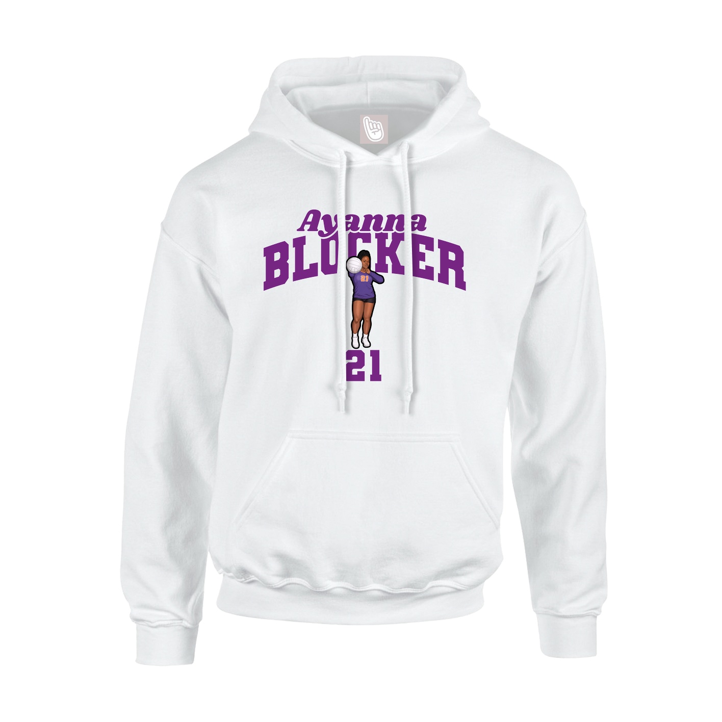 Youth Hoodie — Signature Arch in White