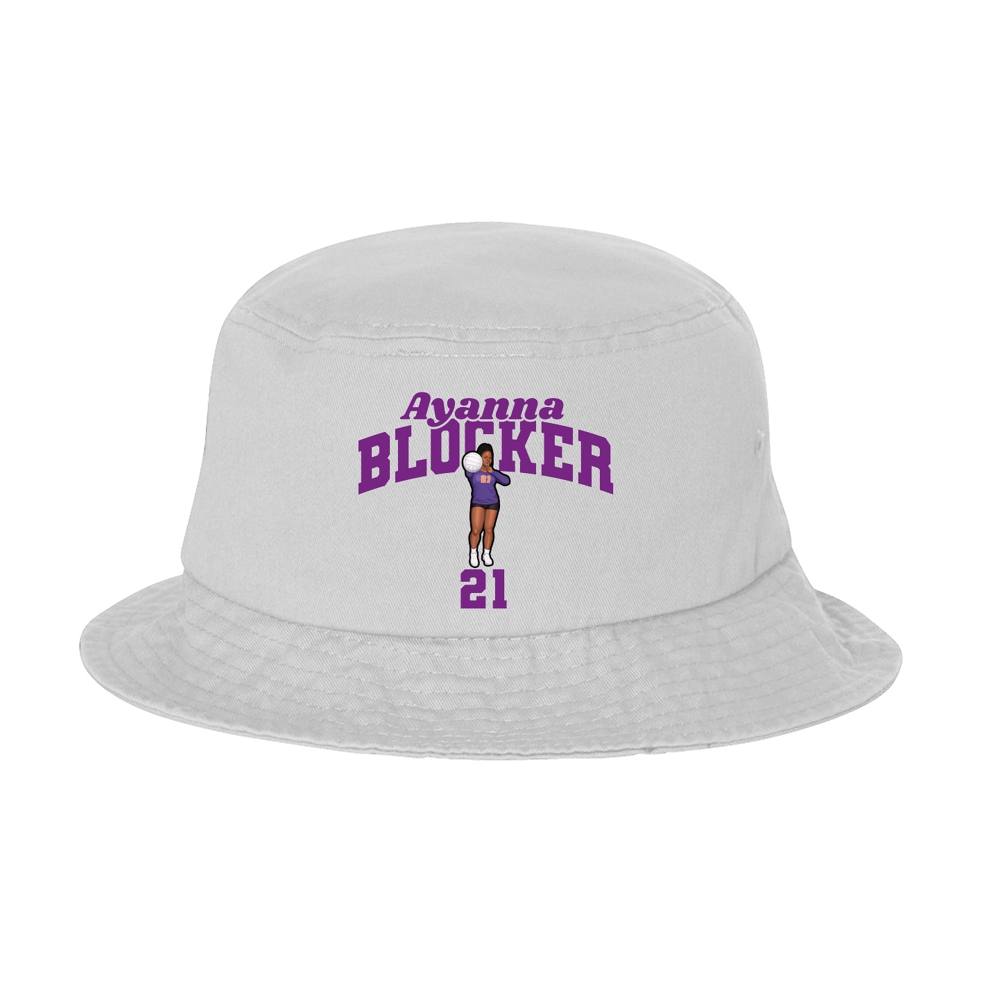 Bucket Cap — Signature Arch in White