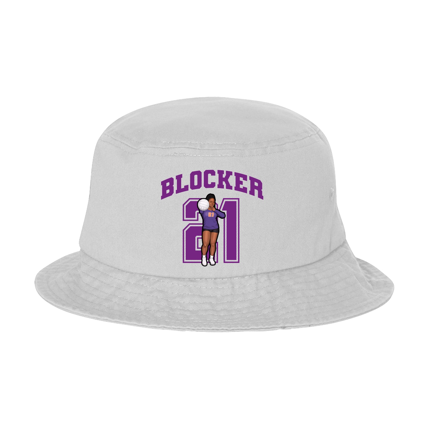 Bucket Cap — Number in White