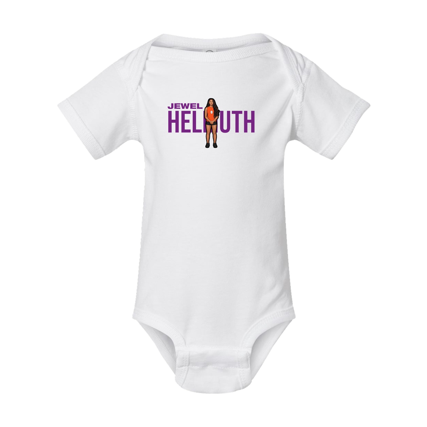 Baby Onesie — Player Name in White