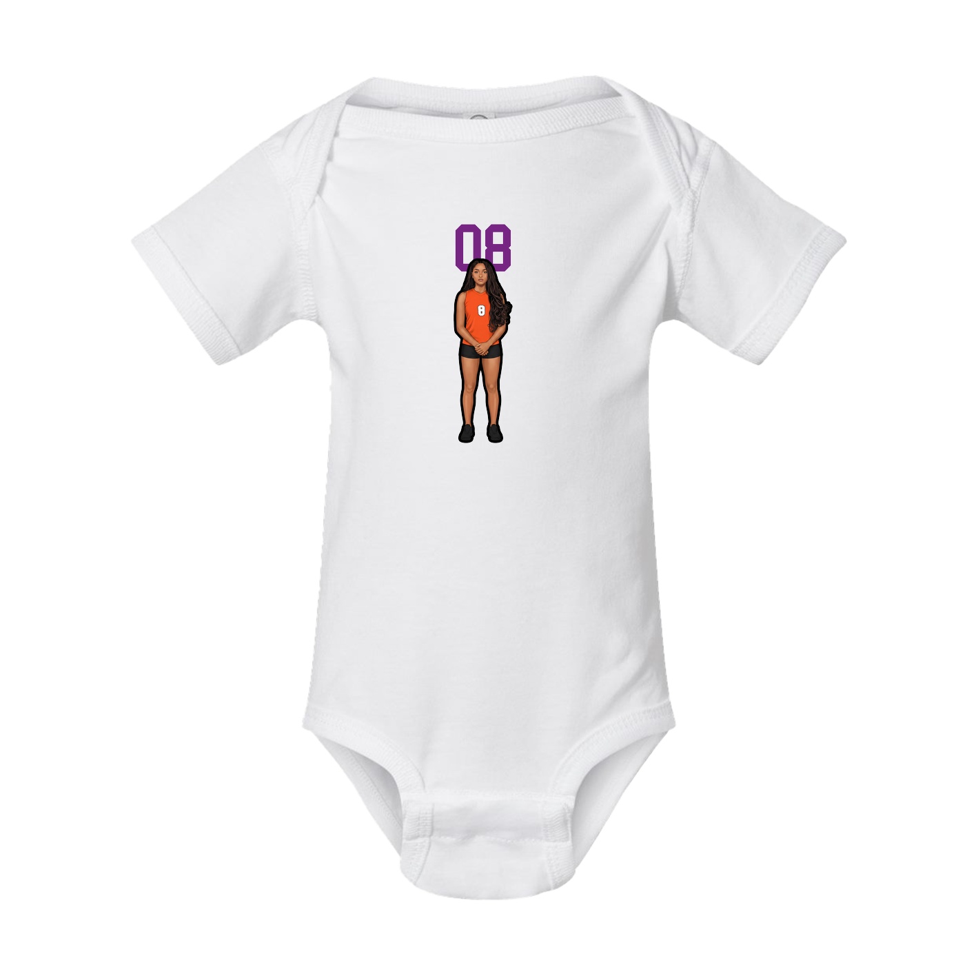 Baby Onesie — Number Top in White