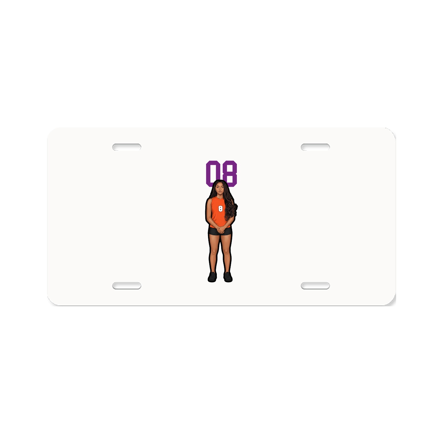 License Plate — Number Top in Classic