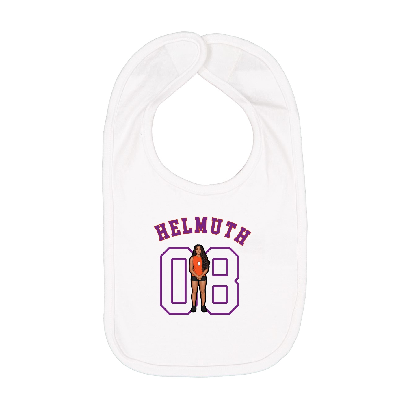 Infant Bib — Shirsey Arch in White