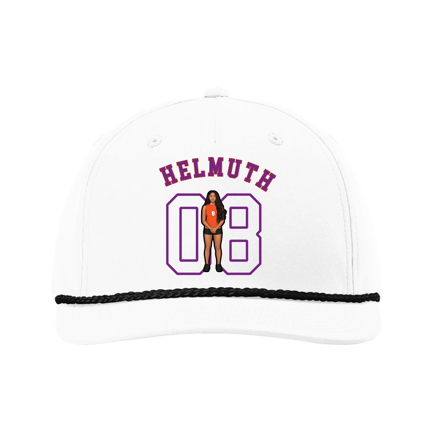 Five-Panel Classic Rope Cap — Shirsey Arch in White