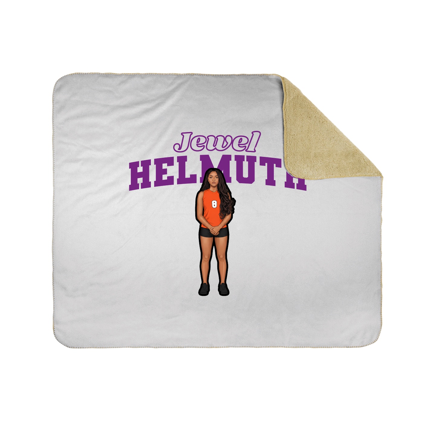 Throw Blanket — Name Arch in White