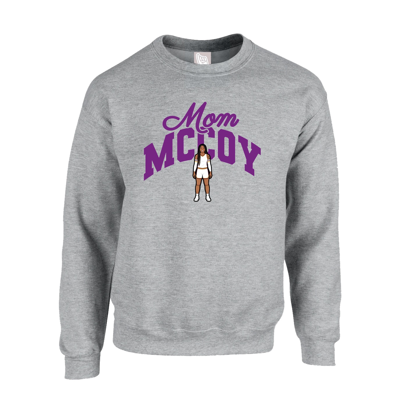 Fleece Crew — Mothers Day Arch in Grey