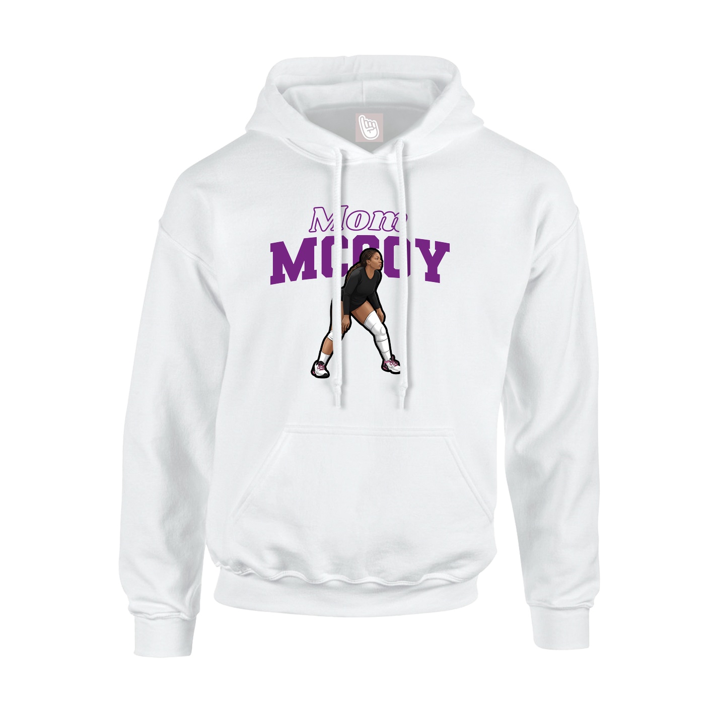 Youth Hoodie — Mothers Day Block in White