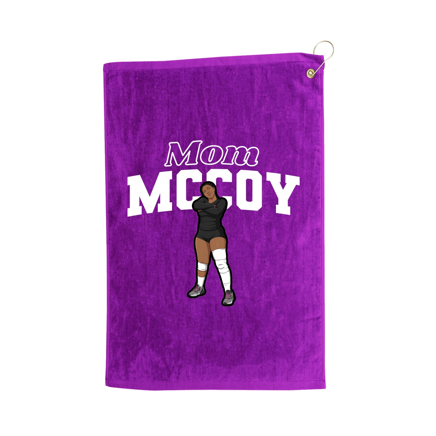 Golf Towel — Mothers Day Block in Purple