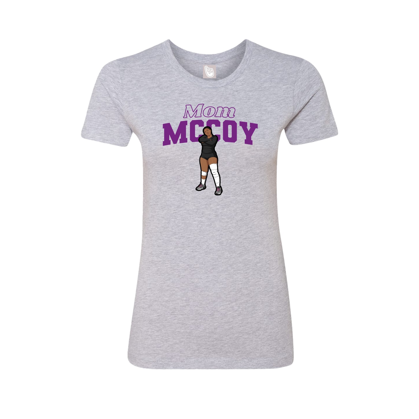 Womens Tee — Mothers Day Block in Grey