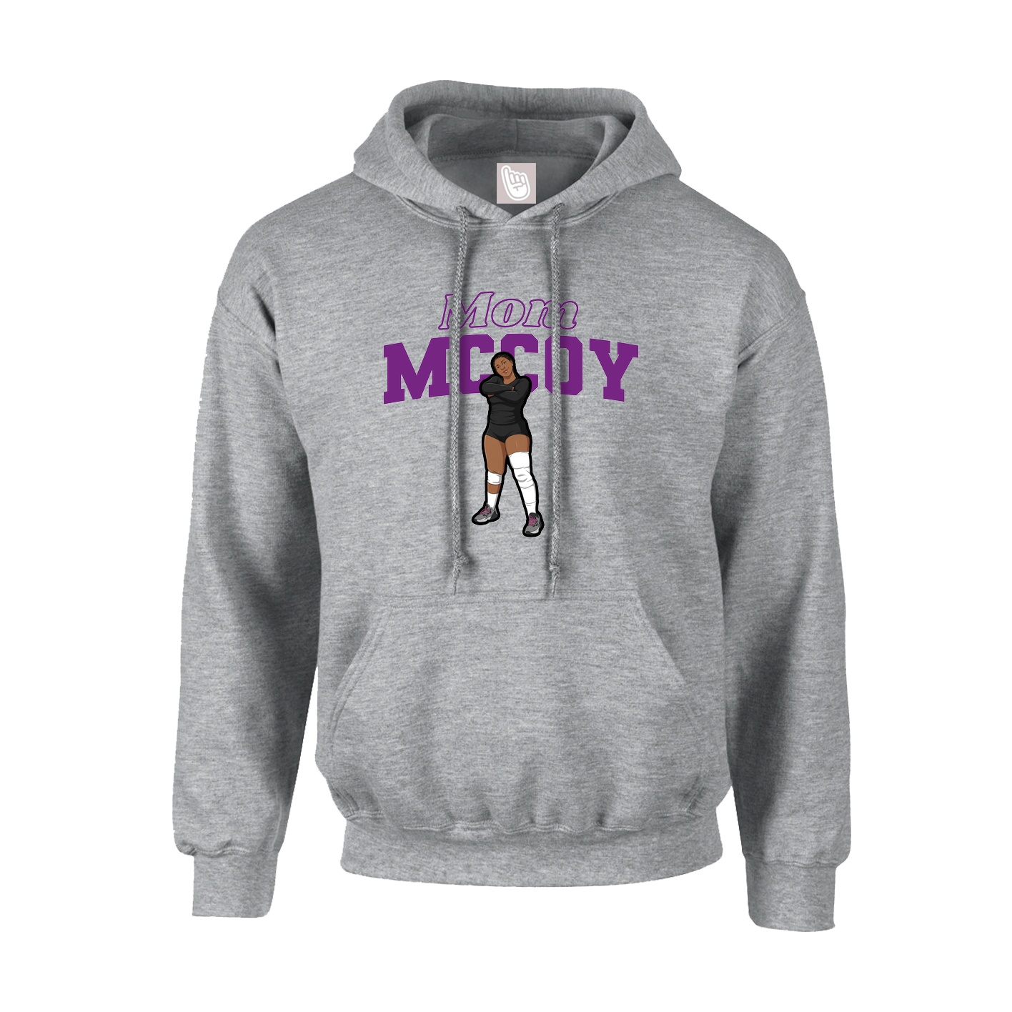 Youth Hoodie — Mothers Day Block in Grey