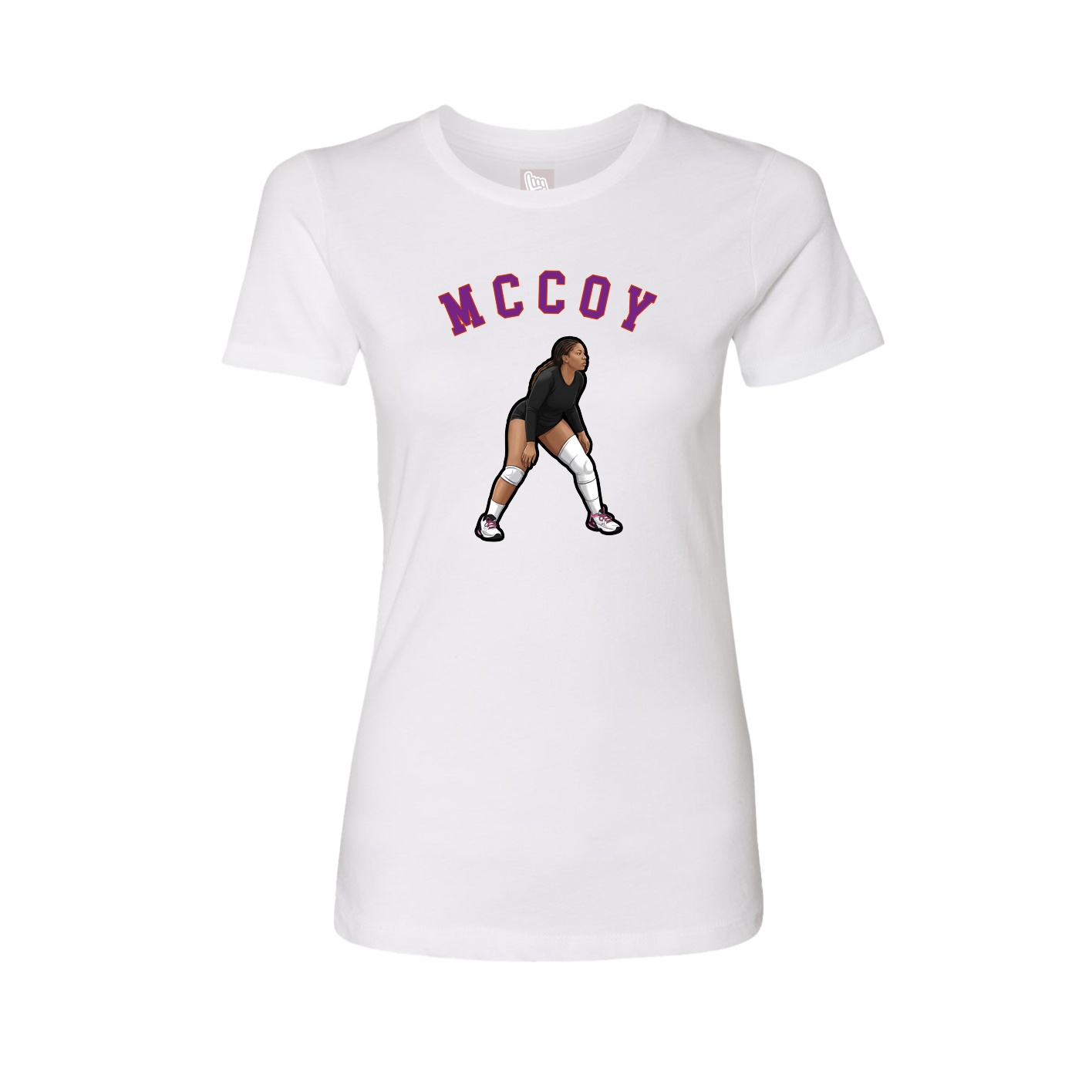 Fitted Women's Tee — Shirsey Arch in White