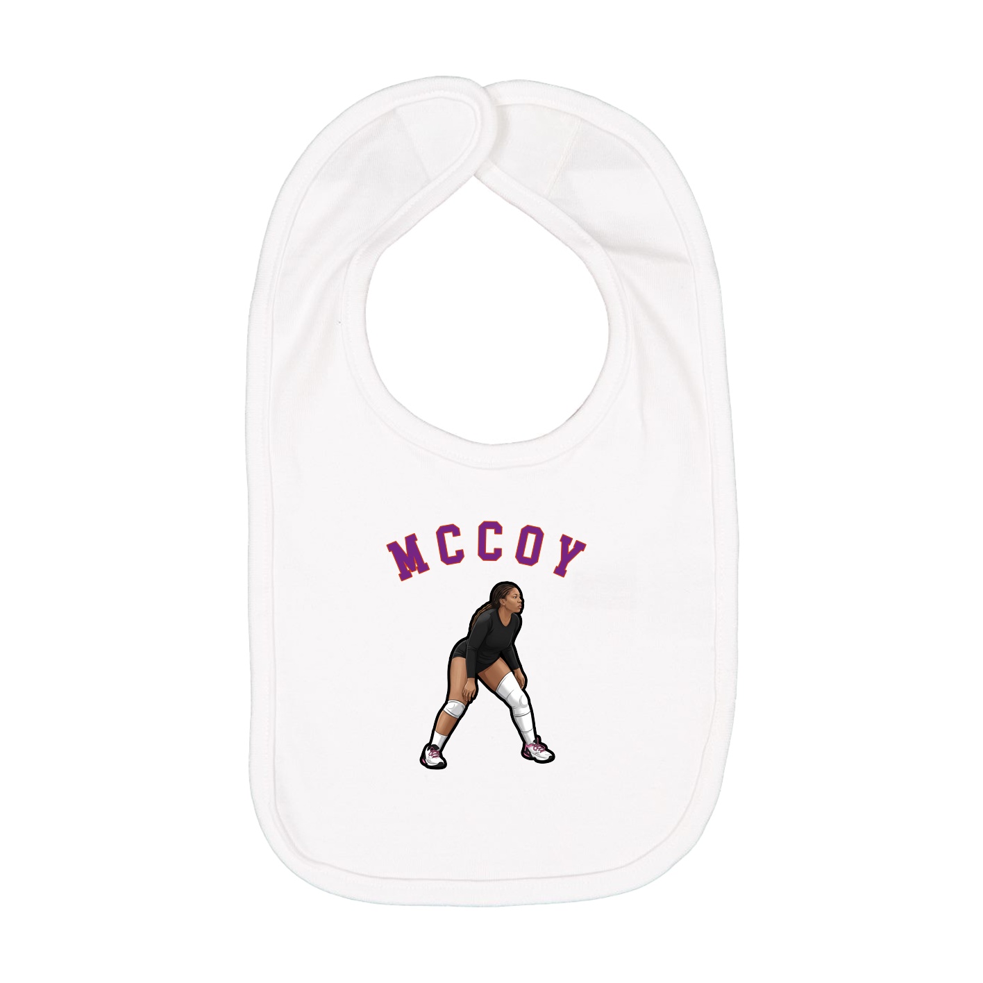 Infant Bib — Shirsey Arch in White