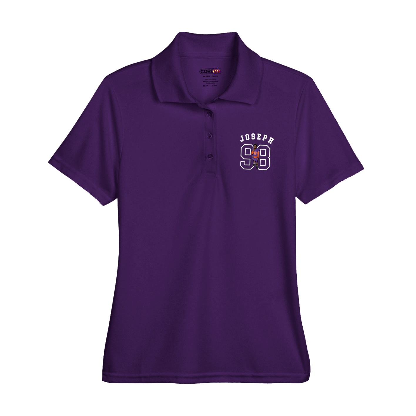 Womens Performance Polo — Shirsey Arch in Purple