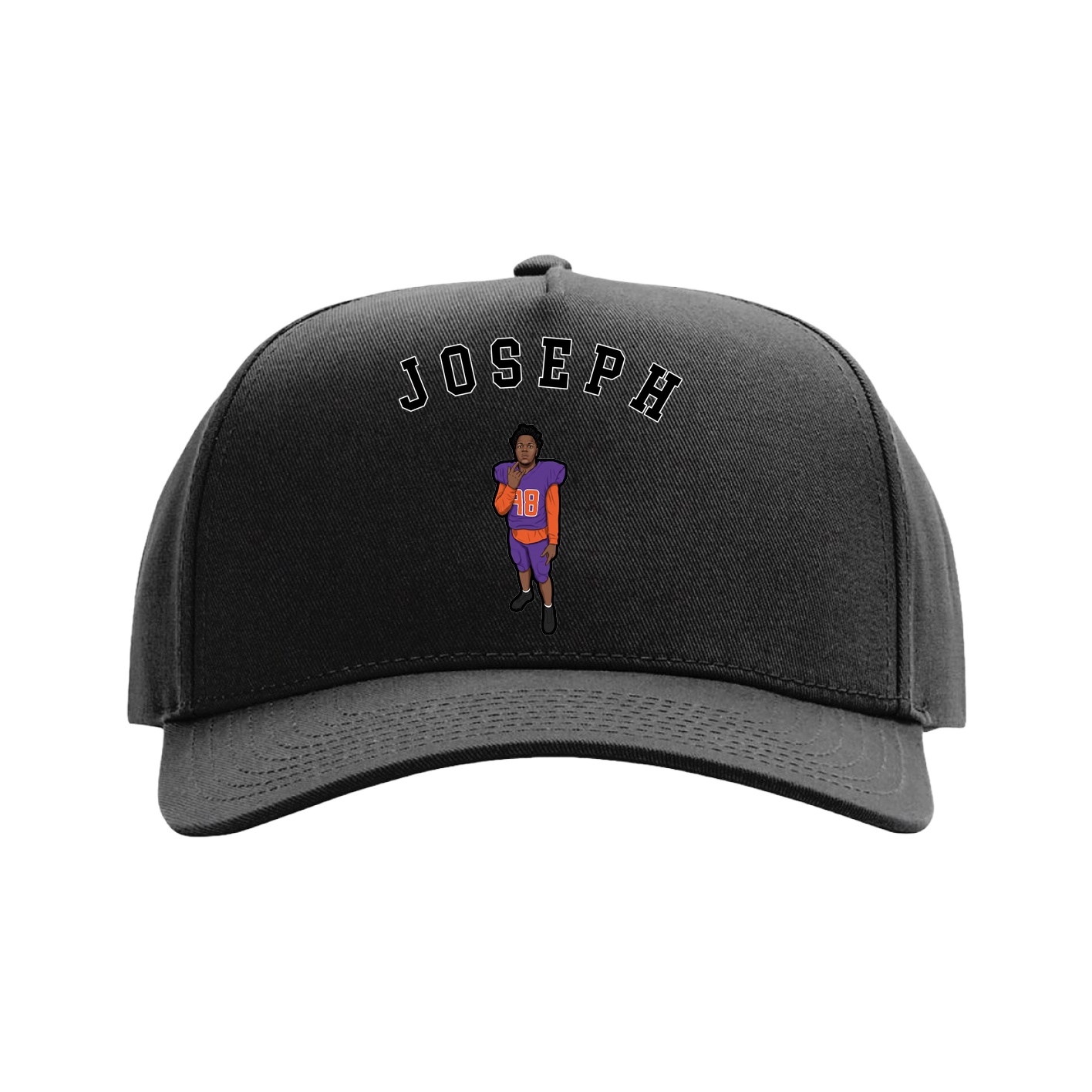 Full Fabric Five-Panel Champ Cap — Shirsey Arch in Black