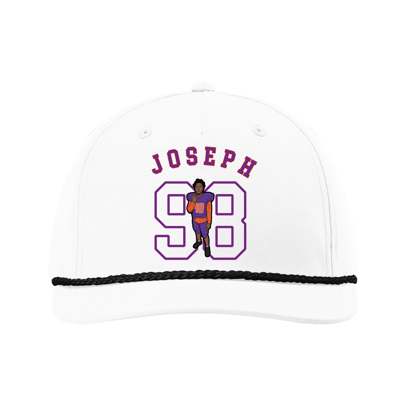 Five-Panel Classic Rope Cap — Shirsey Arch in White